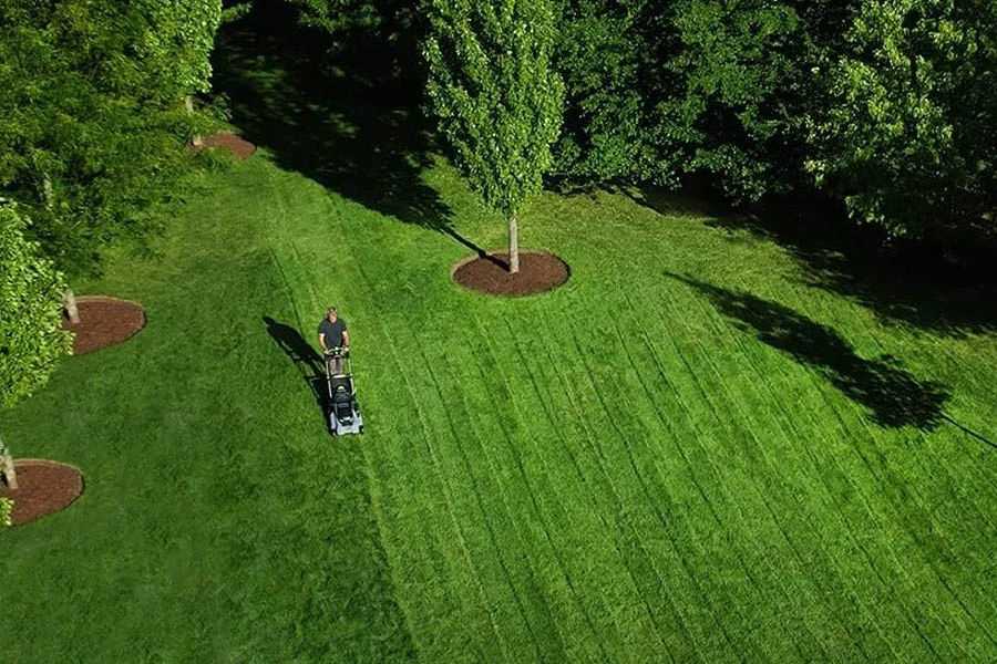 cordless self propelled electric lawn mowers